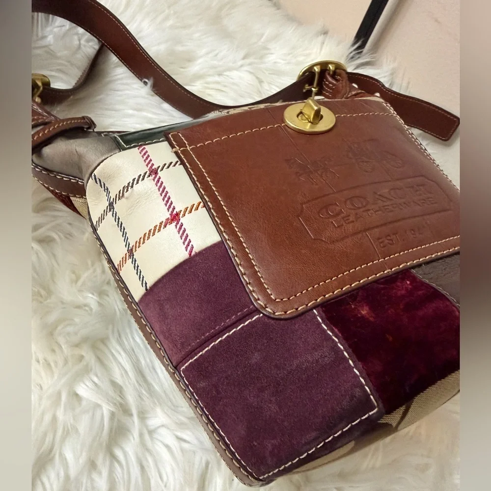 Vintage Coach Bleecker Holiday Patchwork Duffle bag#11356